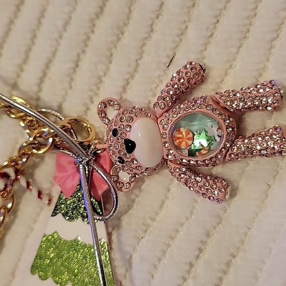 Betsey Johnson Jewelry - Betsey Johnson Faux stone Christmas Bear Necklace